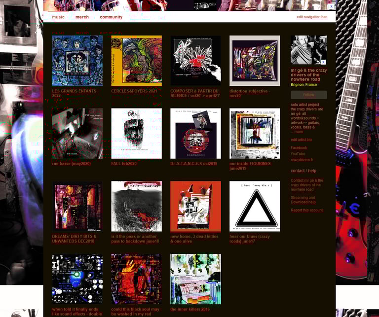 bandcamp.com mrgé crazydrivers mr gé CD musique