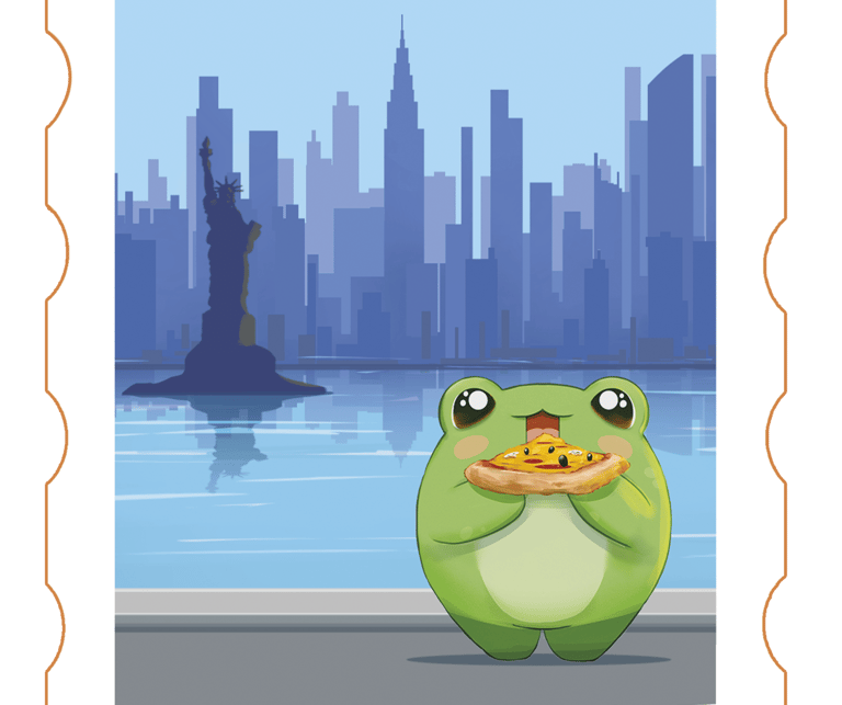 Sticker timbre grenouille frog cuteart