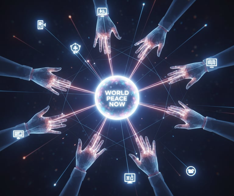 Affiliate connections symbolizing AI-powered referrals supporting peace education & best AI course