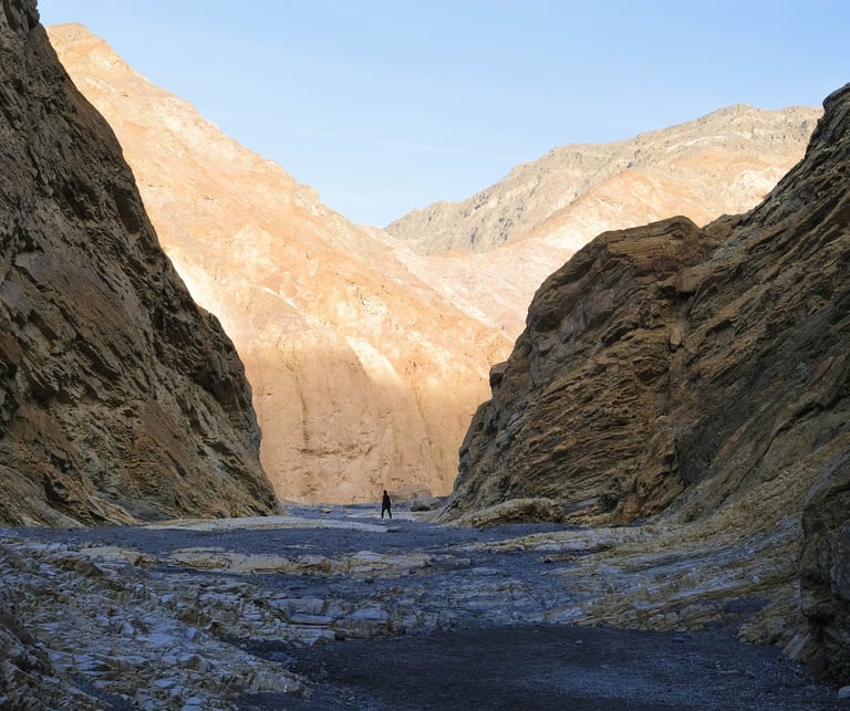 Sunset in Mosaic Canyon Death Valley, Hiking in Death Valley