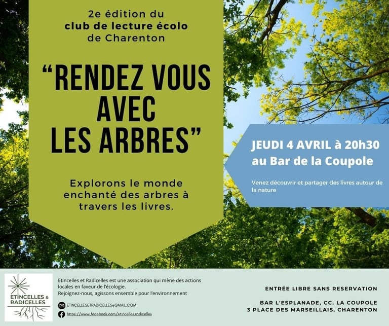 Club de lecture RV avec les arbres