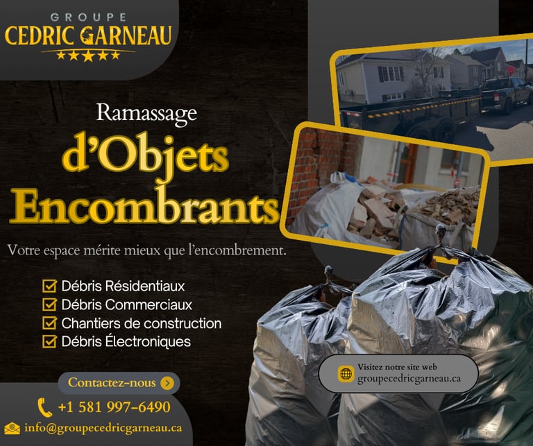 Annonce Ramassage d’encombrants à Québec – GCG)