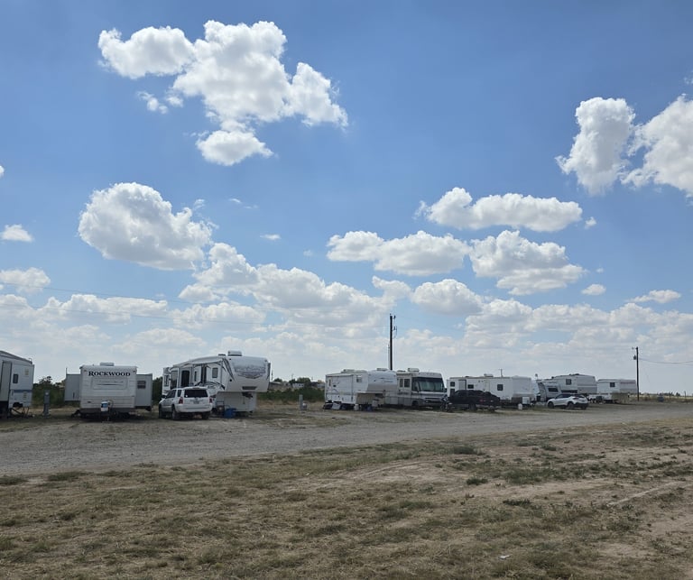 Scenic view of Hidden Garden RV Park Lubbock - - sites with countryside ambiance