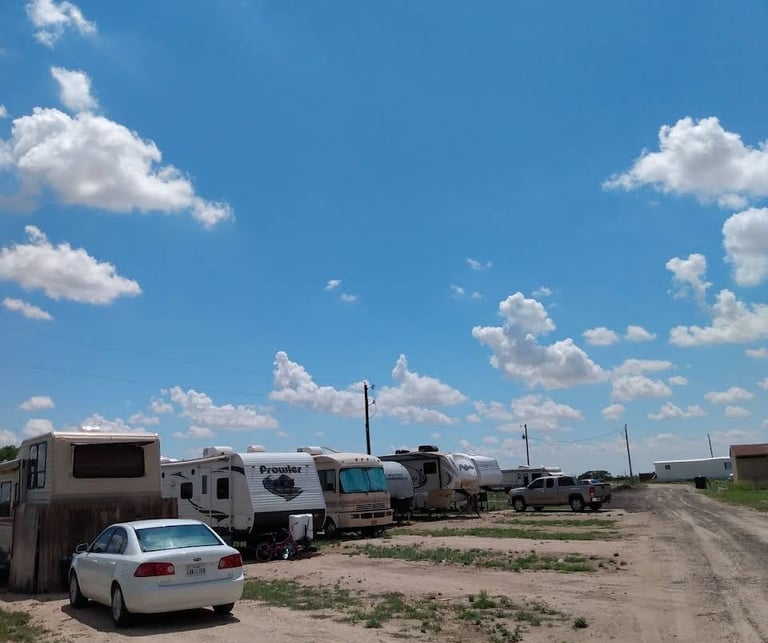 Campers at Hidden Garden RV Park Lubbock - 4310 PR 1040, TX 79407 -full-hookup sites near Texas Tech