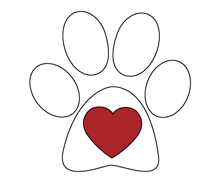 White Tender Paws Logo