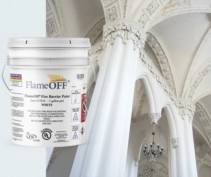 gypsum board partition installed to improve fire resistance rating