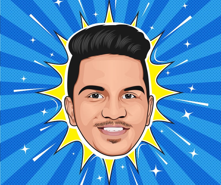 Face cpmic stylke illustration