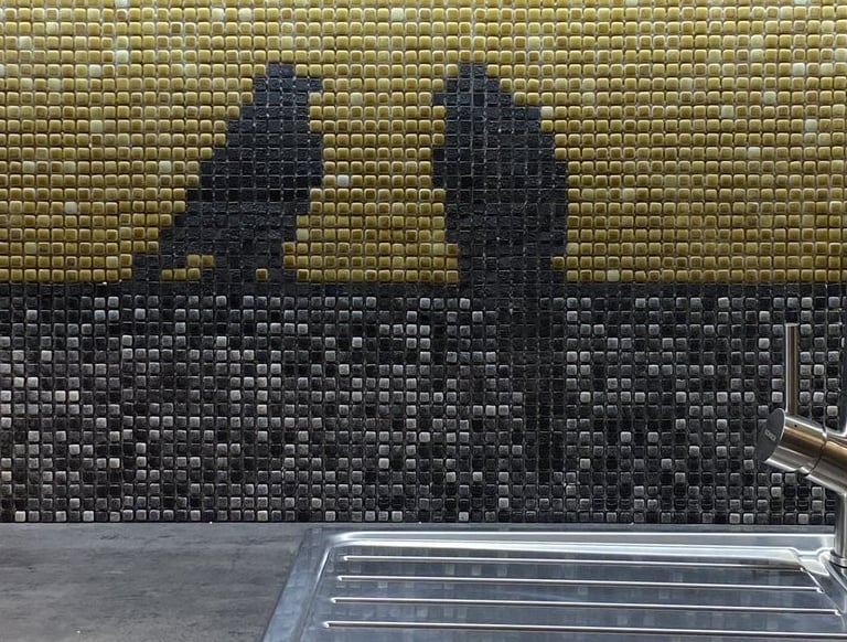 Individuelles Glasmosaik für die Küche Verleihe deiner Küche mit einem maßgeschneiderten Glasmosaik 