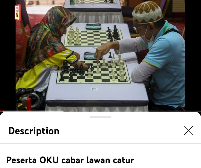 Peserta OKU cabar lawan catur by Harian Metro. RD Open Chess Championship 2023