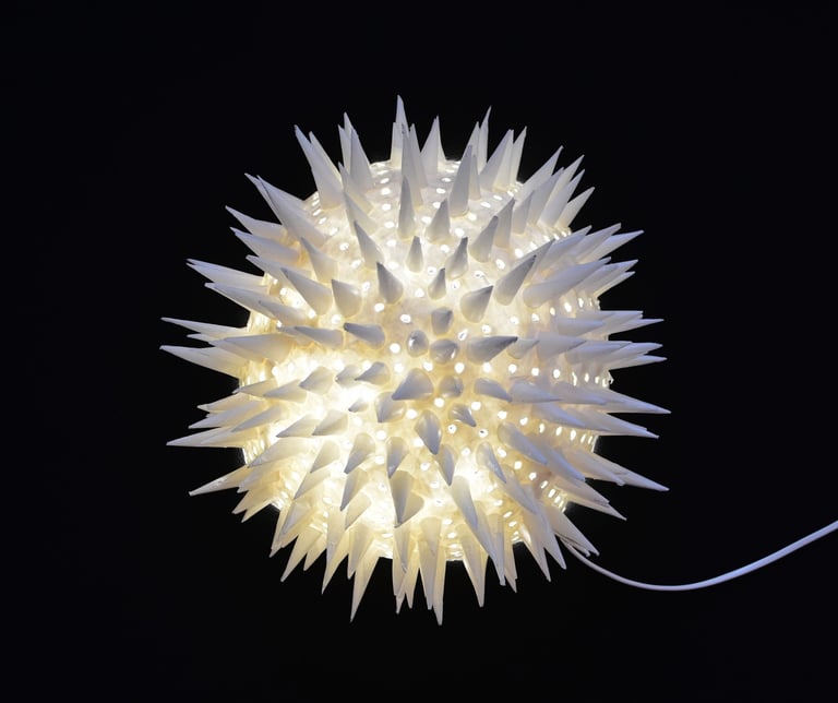 sea urchin paper sculpture