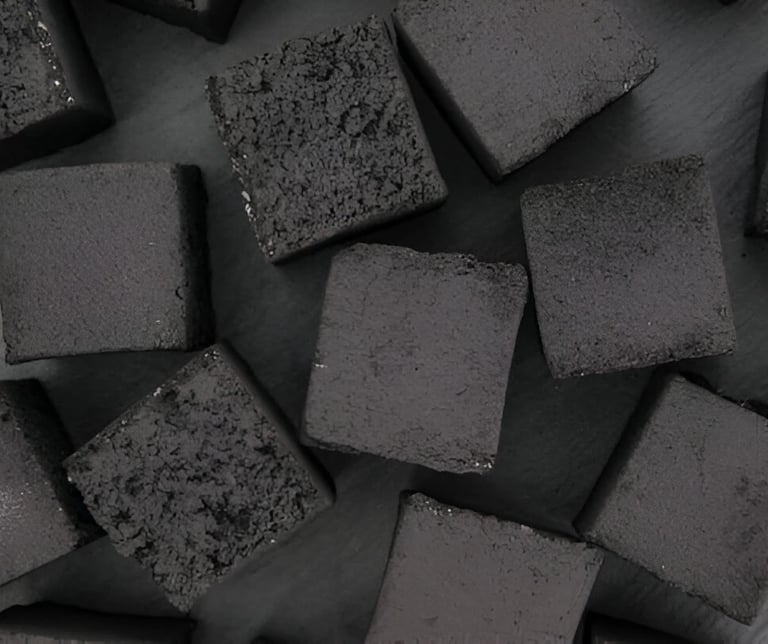 Super Premium Coconut Charcoal Briquettes Coconusaindo, ideal for high-performance shisha and BBQ