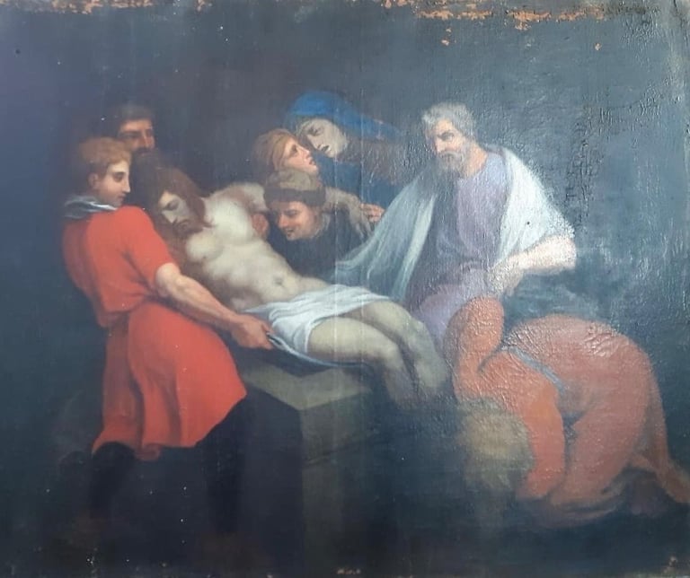 Avant-Restauration de la Mise au Tombeau