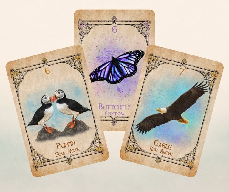 Animal Spirit Oracle Classic air suit cards displayed together