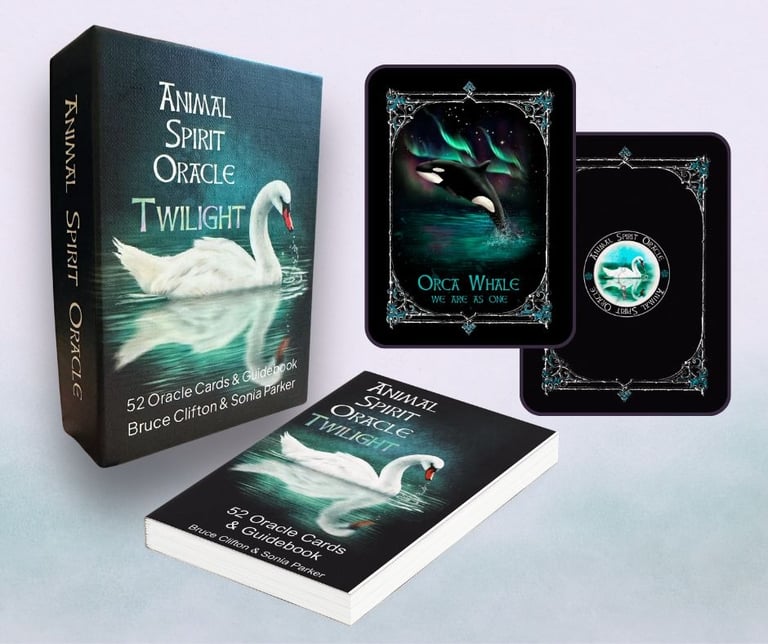Animal Spirit Oracle Twilight box with cards and guidebook displayed
