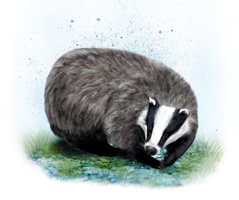 Badger spirit animal for Meet the Animals in Winter page