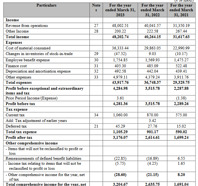 profit loss statement_Pyramid technoplast IPO