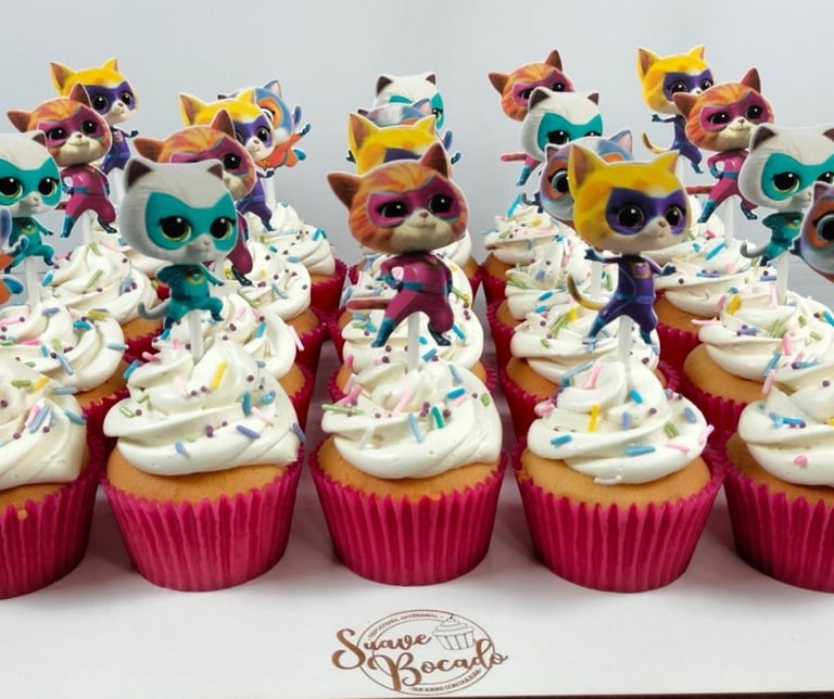 a bunch of cupcakes with littlestuftured cupcakes
