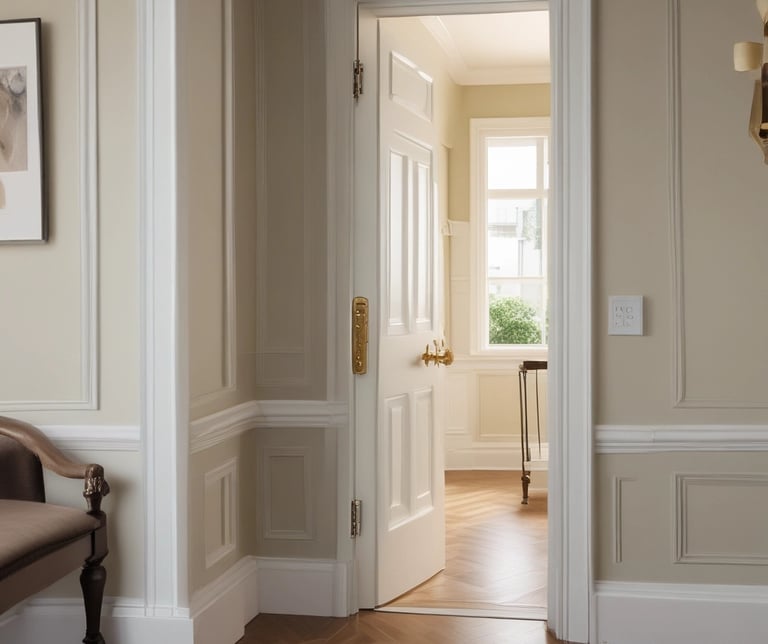 a man riding a skateboard down a street next to tall buildings