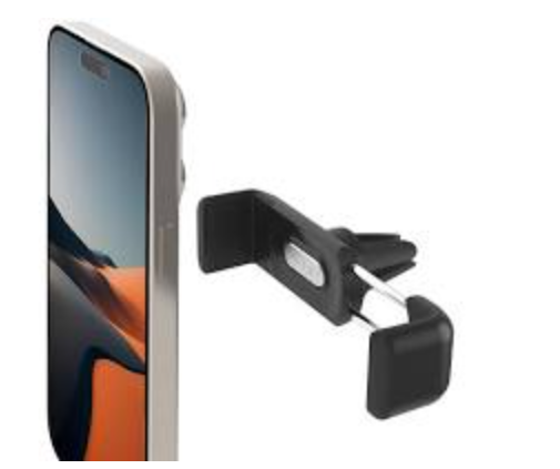 a phone holder with a phone in it