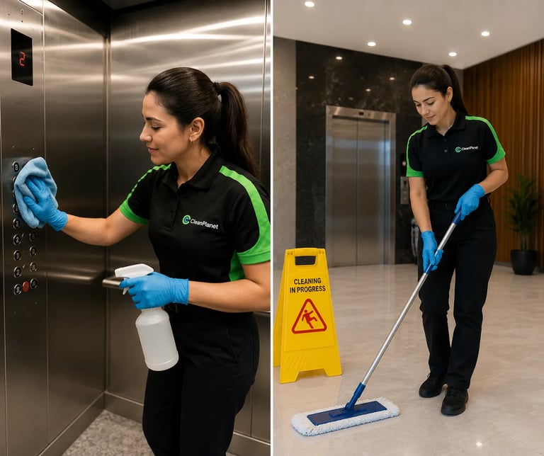 Body corporate lift cleaning Wellington — Clean Planet Wellington common area cleaning