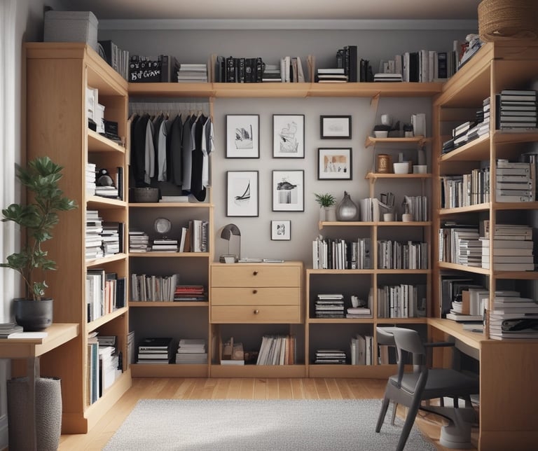Three blue recycling bins are positioned on a sidewalk against a building with closed metal shutters. The bins display a yellow 'M' logo and the one on the far right is overfilled with cardboard boxes.