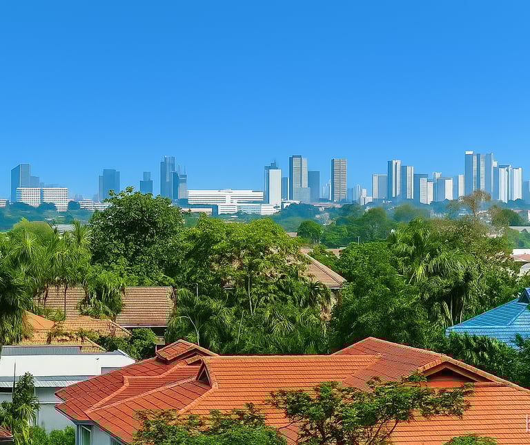 a city skyline with a view of a city skyline Pattaya