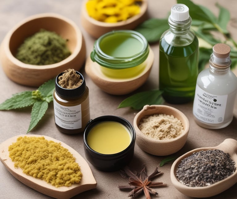 A calming image of a steaming cup of herbal tea.