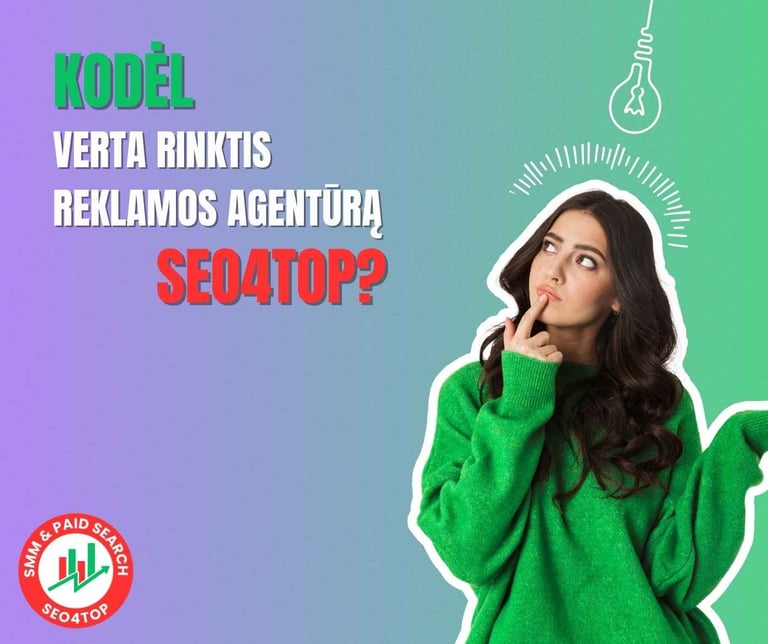 Kodėl verta rinktis reklamos agentūrą SEO4TOP?
