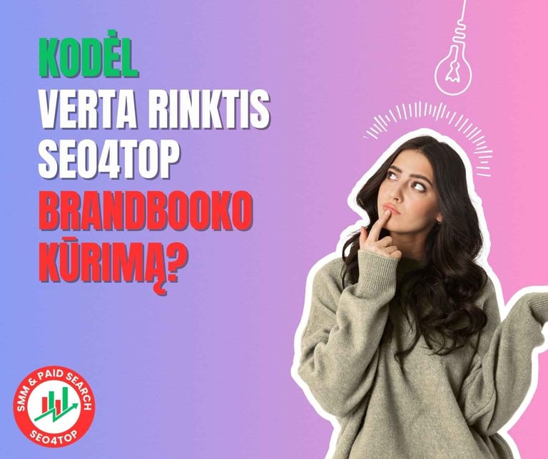 Kodėl verta rinktis SEO4TOP Brandbooko kūrimą?