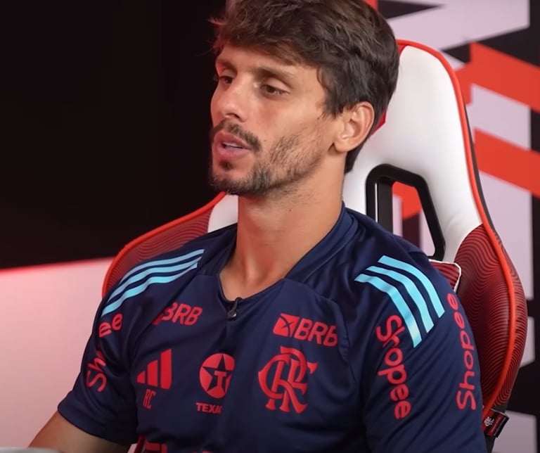 Rodrigo Caio, em entrevista ao MengoCast, da Flamengo TV.