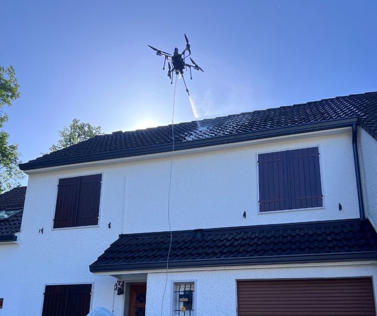 nettoyage toiture drone