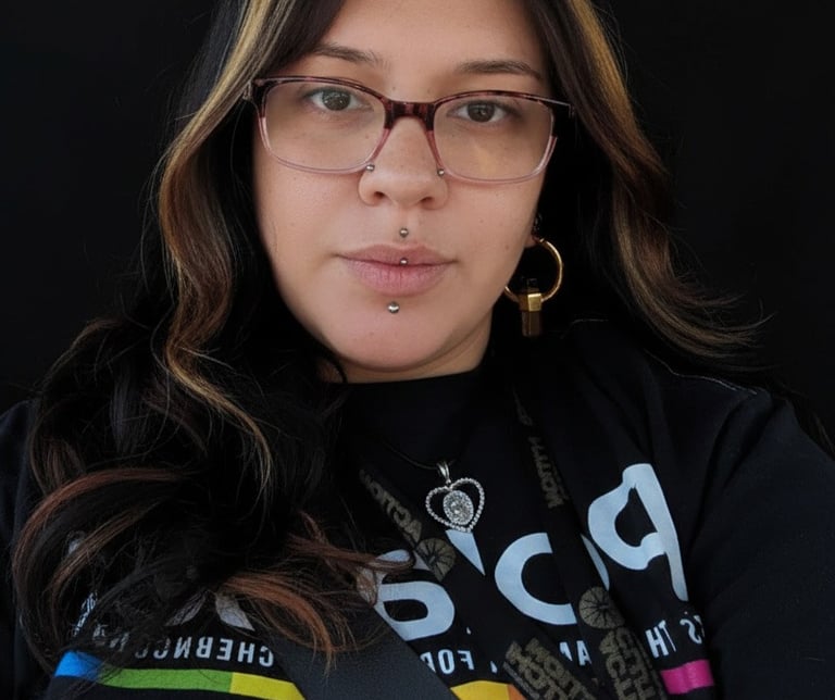 Tattoo artist Anabel working at Halo Tattoo in Fort Worth, Texas