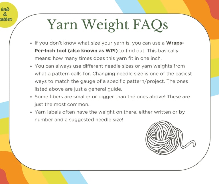 frequently asked questions about yarn weight