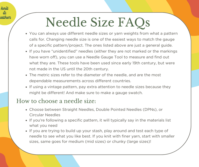 knitting needle size FAQs