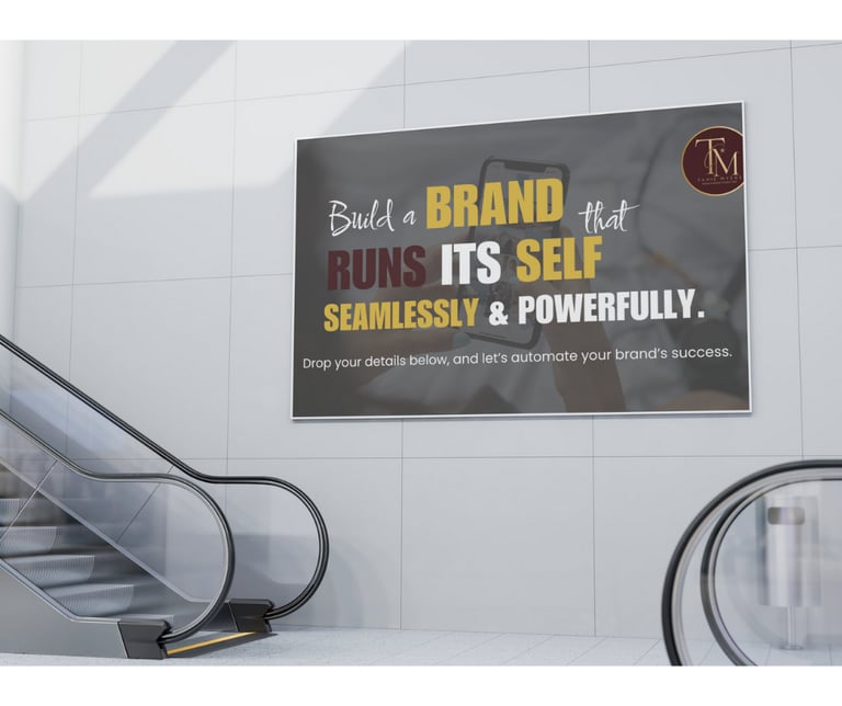a sign that says brand on it