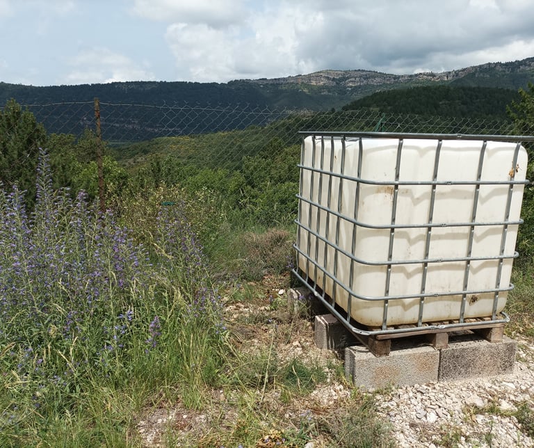 Our temporary water storage tank