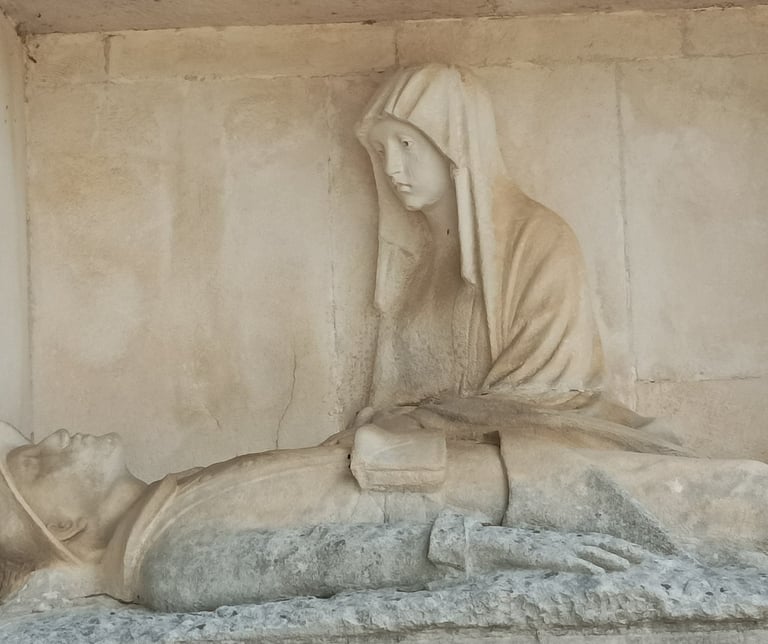 A close up of grief