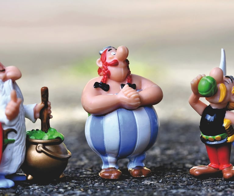 Getafix ,Obelix and Asterix