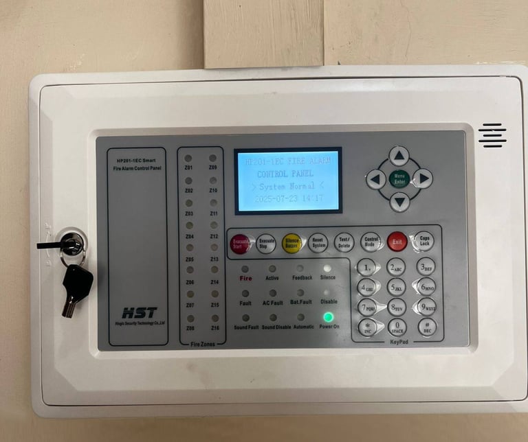 مشروع انذار حريق مقر ادارى رئاسة حى المعصرة