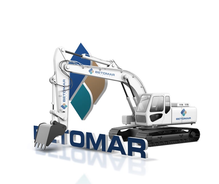 BETOMAR CONSTRUCTION Logo: BETOMAR CONSTRUCTION'ın güçlü ve güvenilirliğini yansıtan, modern
