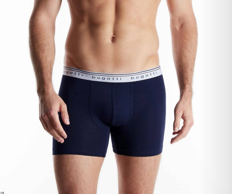 a man wearing bugatti underwear