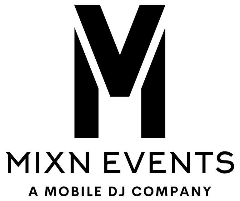 Mixn Events A Mobile DJ Company Logo in Black