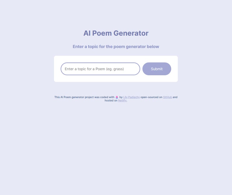 AI Poem Generator
