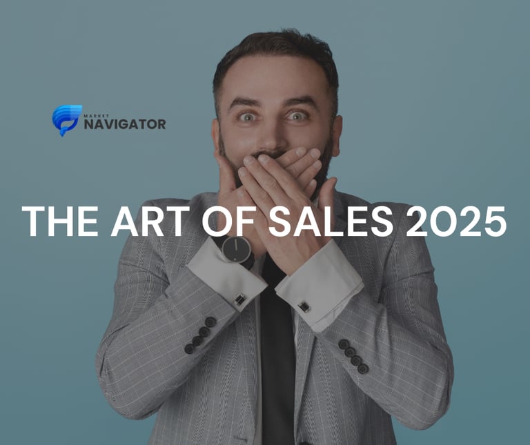 a surprised business man revealing the art of sales for 2025