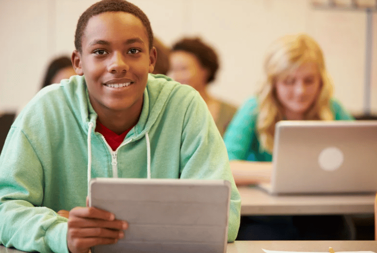 Students using laptops