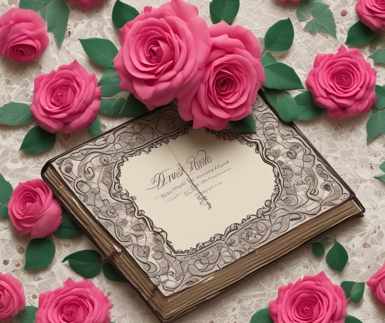 An e-reader displaying the cover of a book titled 'Sorcery of Thorns' by Margaret Rogerson rests on a soft, white fabric. A stalk of wheat is positioned beside the e-reader, adding a natural element to the scene. The color scheme of the e-book cover is primarily grayscale.