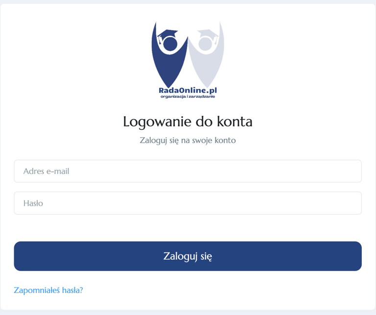 ekran do logowania