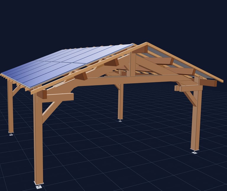 Carports personnalisés 3d compatibles solaire et panneau photovolaïque Aubenas ardeche