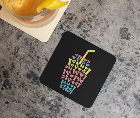 Coffee Scrub Rubber Gloves Coaster