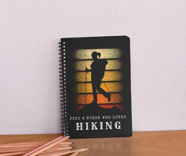 Nurse Hiker Spiral Notebook